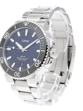 ORIS Aquis 01 733 7730 4135 Date Navy Dial Automatic Men's Watch_953495